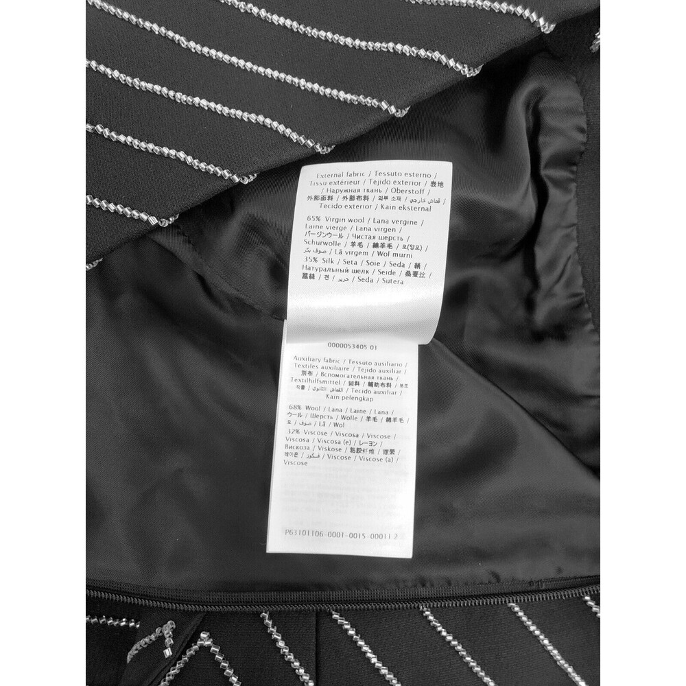 15K Valentino Embroidered Crepe Couture Short Dress Black Size 38 / US 2 - Italy - Picture 5 of 5